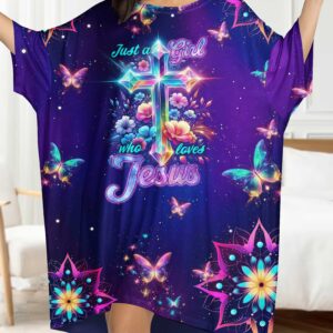 Alternative view of Just A Girl Who Loves Jesus All Over Print Sleep Tee