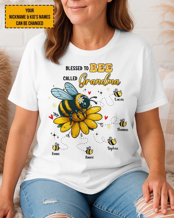 Blessed To Bee Called Grandma T-Shirt Gift For Nana Mimi - Image 3