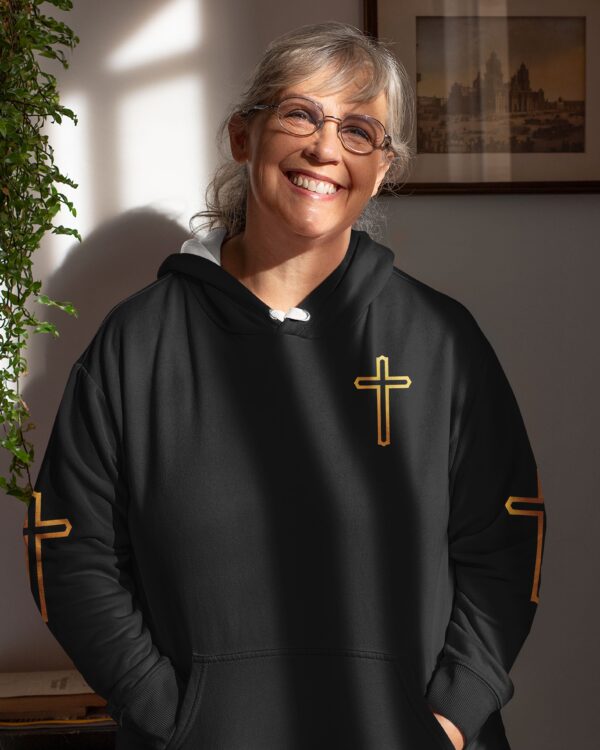 Praying Mama Raising Warriors All Over Print Hoodie - Image 5