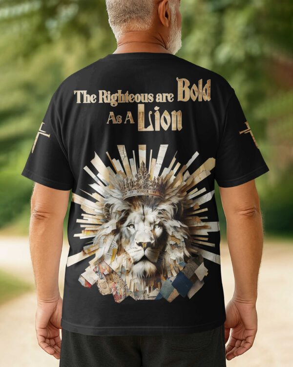 The Righteous Are Bold As A Lion All Over Print T-shirt - Image 3