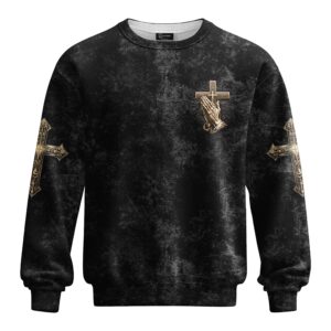 Alternative view of He Is Risen All Over Print Sweater