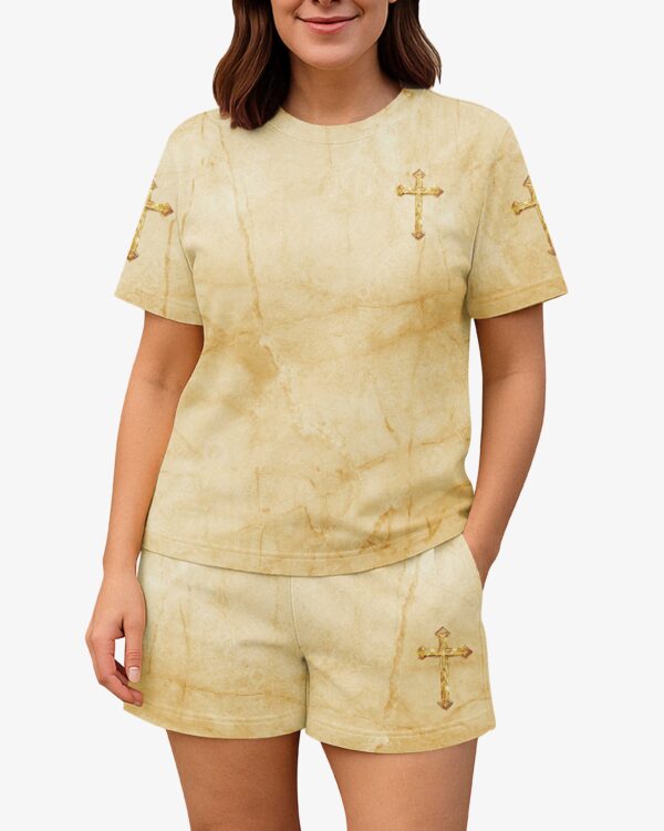 Be Still Before The Lord And Wait Patiently For Him Women Casual Shorts - Image 3