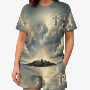 Alternative view of He Died For Me So I'll Live For Him Women Casual Shorts
