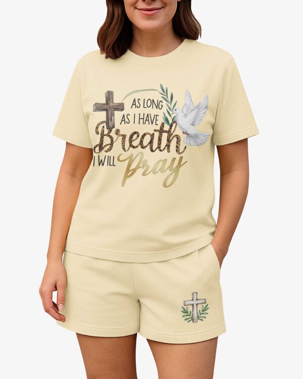 As Long As I Have Breath I Will Pray Women Casual Shorts - Image 13