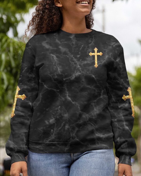 Be Still Before The Lord And Wait Patiently For Him All Over Print Sweater - Image 4