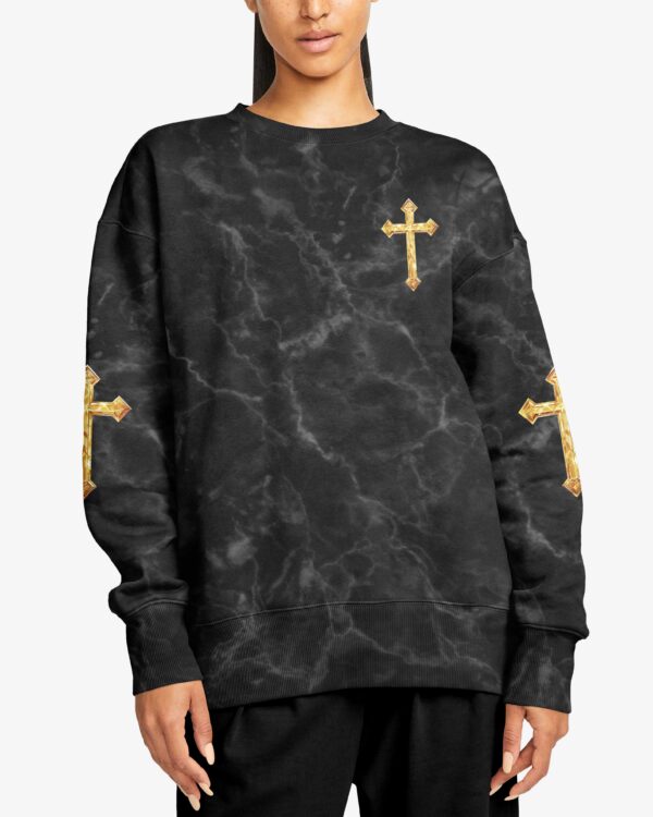 Be Still Before The Lord And Wait Patiently For Him All Over Print Sweater - Image 2