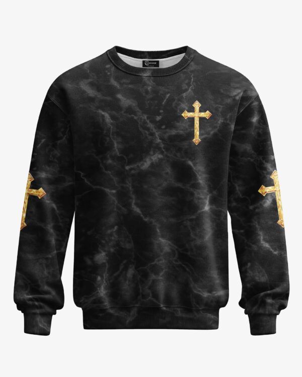 Be Still Before The Lord And Wait Patiently For Him All Over Print Sweater - Image 6