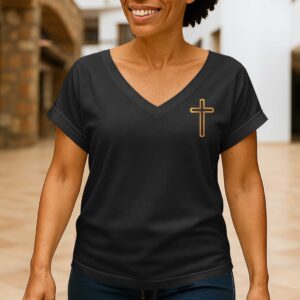 Alternative view of Praying Mama Raising Warriors All Over Print V-neck Dolman Sleeves Shirt