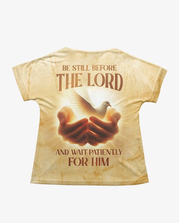 Be Still Before The Lord All Over Print V-neck Dolman Sleeves Shirt - Image 5