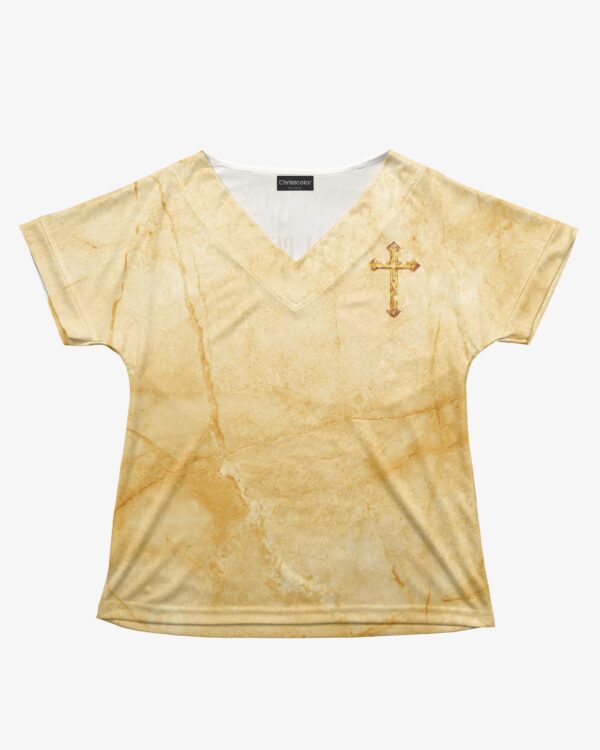 Be Still Before The Lord All Over Print V-neck Dolman Sleeves Shirt - Image 6