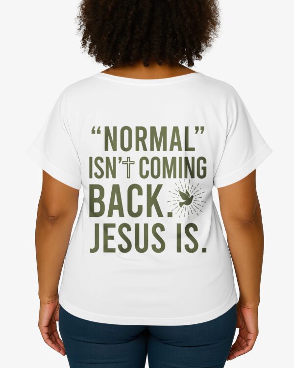 "Normal" Isn't Coming Back V-neck Dolman Sleeves Shirt - Image 11