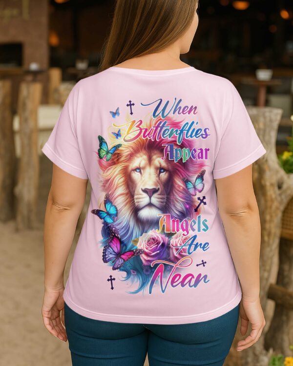 When Butterflies Appear V-neck Dolman Sleeves Shirt - Image 9