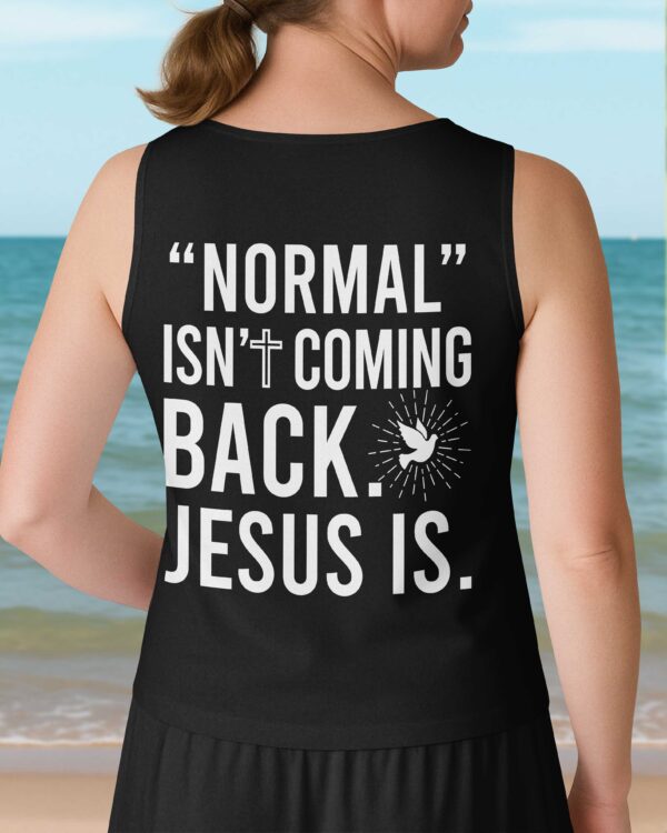 "Normal" Isn't Coming Back V-neck Tank Top - Image 5