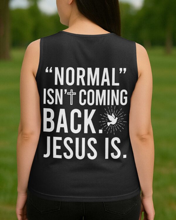 "Normal" Isn't Coming Back V-neck Tank Top - Image 9