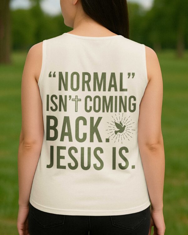 "Normal" Isn't Coming Back V-neck Tank Top - Image 6