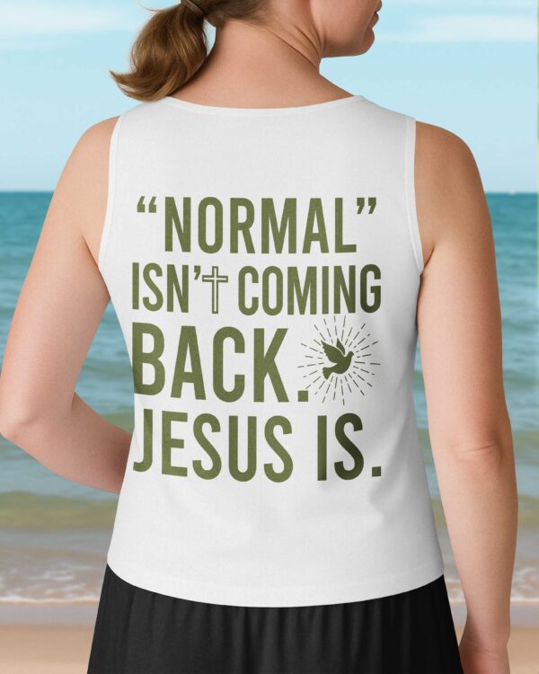"Normal" Isn't Coming Back V-neck Tank Top - Image 11