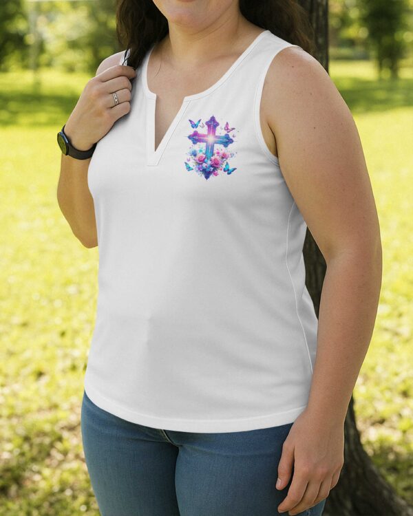 When Butterflies Appear V-neck Tank Top - Image 5