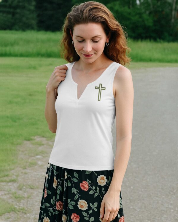 "Normal" Isn't Coming Back V-neck Tank Top - Image 14