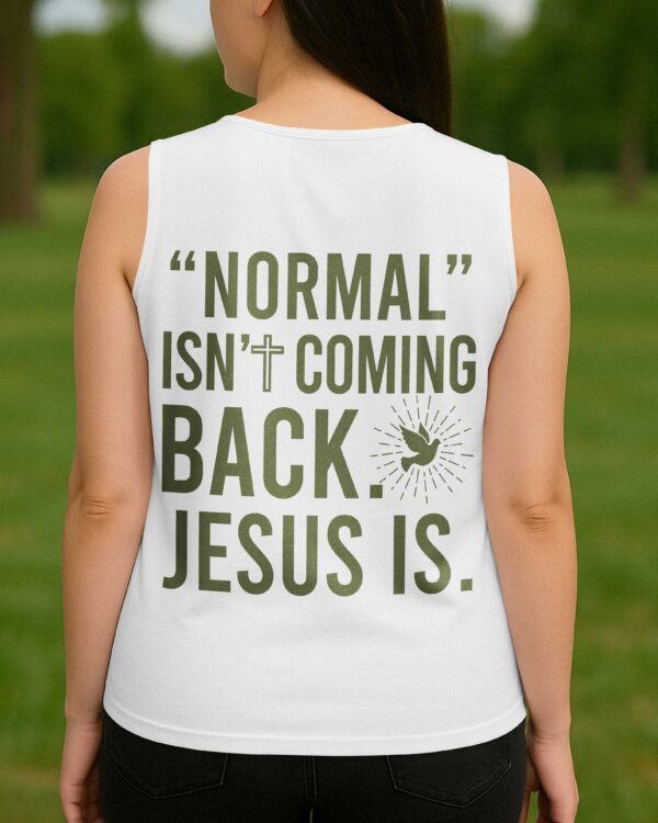 "Normal" Isn't Coming Back V-neck Tank Top - Image 13